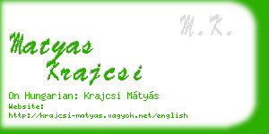 matyas krajcsi business card