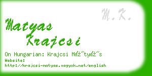 matyas krajcsi business card